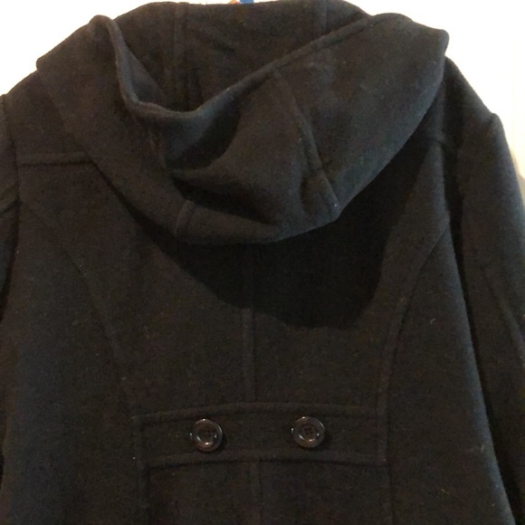 Woman’s wool hooded pea coat - Picture 3 of 7